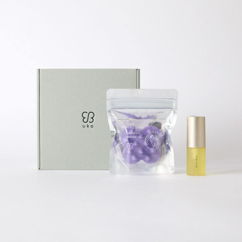ウカ　シャンプー&コンディショナー　スカルプブラシセット uka（ウカ） 頭皮ブラシ スカルプブラシ お風呂 シャンプーブラシ