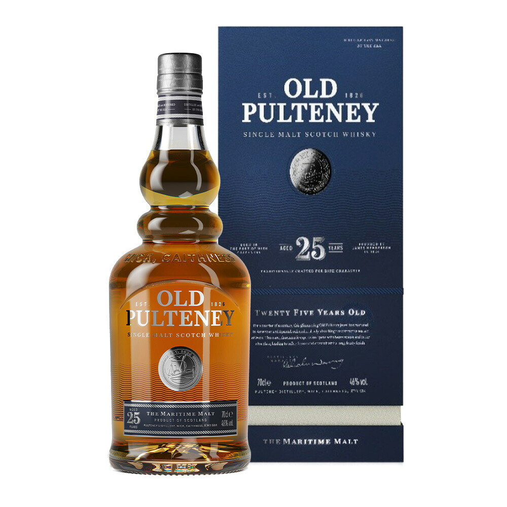 【正規品 箱入】オールド プルトニー 25年 シングル モルト スコッチ ウイスキー 700ml 46%|愛あるしんちゃんショップ