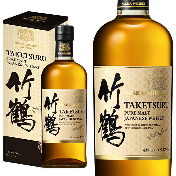 NIKKA TAKETSURU ピュアモルトウイスキー 700ml 楽天市場】ニッカ 竹鶴 ピュアモルト 700ml 43度 箱なし 旧
