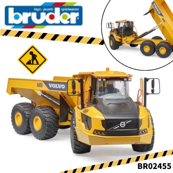 ブルーダー社 Bruder Volvo A60H ハウラー BR02455 おもちゃ 知育玩具 働く車 乗り物 車 ミニカー 3歳 4歳 5歳 誕生日プレゼント 男の子 ギフト ドイツ製 はたらくくるま ボルボ ダンプカー トラック 荷台 1/16スケール フィギュア プレゼント 祝い 人気 建設機械 砂場遊び