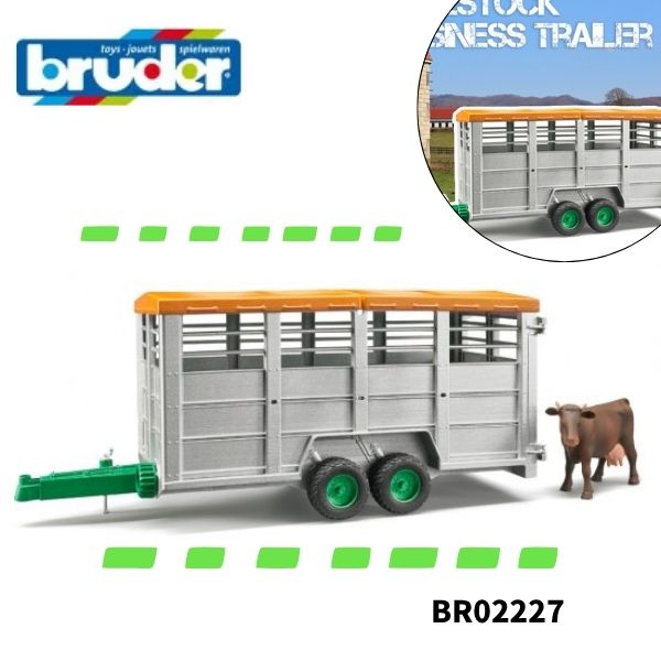 【ポイント+送料／ラッピング無料】畜産業務用トレーラー bruder ブルーダー フィギュア 農業を支えるくるま 車 ミニカー 男の子 誕生日プレゼント BR02227 ドイツ製 人気 おすすめ こども 子供 キッズ おもちゃ 知育玩具 ギフト 農家 ファーム 作業車 オススメ 子ども 刺激