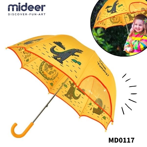 ミディア キッズアンブレラ mideer おまえうまそうだな you look yummy かさ 傘 子供用傘 子ども用品 子供用品 男の子 女の子 人気 おすすめ プレゼント 誕生日プレゼント ギフト 雑貨 こども 子ども 子供 ベストセラー 幼児 かわいい 恐竜 ダイナソー キッズ傘画像
