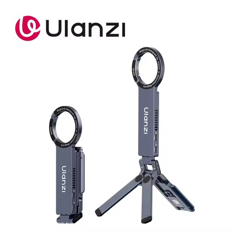 Ulanzi MA58 /スマホ三脚 SSD容れもの付き添い人 ミニ三脚 magsafeに相応う スマホスタンド 折りたたみ式 多役立つこと 角度合わせる能力のある 1/4螺子釘穴付き添い人 Arca相応う 磁気磁石式 引っ掛かり付き添い人 軽銀製 持ちはこぶ照明ランプ 360度回転させる