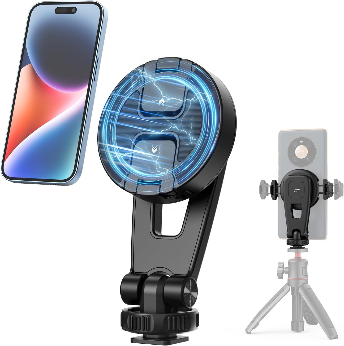 マグネット 片手操作 360度 スマホホルダー三脚 超強力磁力 スマホホルダー三脚 マグネット 片手操作 超強力磁力 360度