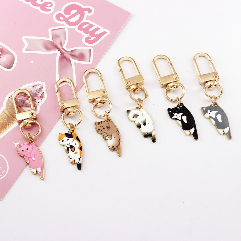 楽天市場】【6個セット】キーホルダー 猫 猫雑貨 アクセサリー