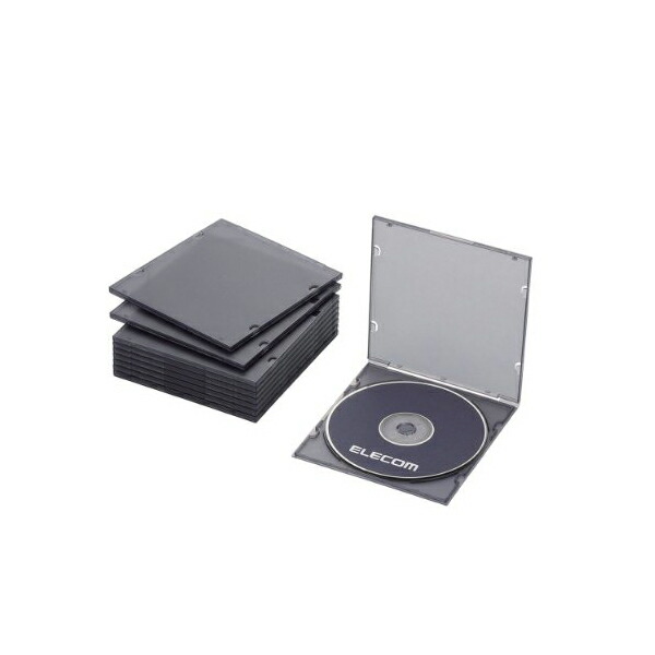 291円 人気ブラドン エレコム DVD BD CDケース プラケース スリム 1枚収納 10枚パック クリアブラック CCD-JPCS10CBK  Blu-ray PP