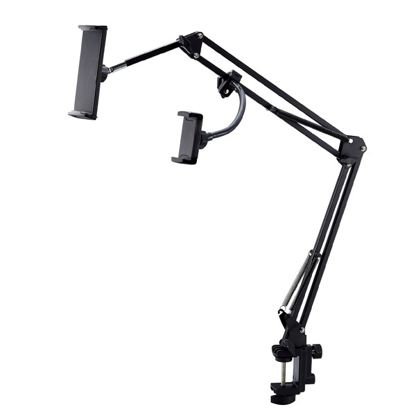 【正規代理店】 エレコム TB-DSZARM2BK スタンド スマートフォン タブレット用 ダブル フレキシブルアームスタンド 2台設置可能 Zアーム型スタンド ブラック ELECOM 角度高さ調整可 タブレットスタンド 携帯電話 家電 アーム スマホ 携帯用アクセサリー 高品質