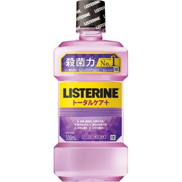 【12個セット】 ジョンソン＆ジョンソン 薬用リステリン トータルケアプラス 500ml 正規品 口腔ケア用品 口臭 歯周病ケア はみがき デンタルリンス 洗口液 着色汚れ オーラルケア 洗浄剤 アルコール 口臭予防 デンタルケア 美容 液体ハミガキ