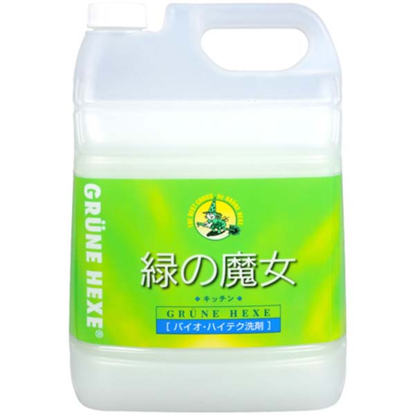 【5個セット】 業務用品 業務用 緑の魔女 キッチン用 5L ドイツ 台所用 詰め替え用 詰め替え 詰め換え 日用品 大掃除 洗剤パイプクリーナー 業務用緑の魔女 食器用 業務用サイズ ミマスクリーンケア 生活雑貨 生ゴミ 掃除用品 目玉価格 台所用洗剤