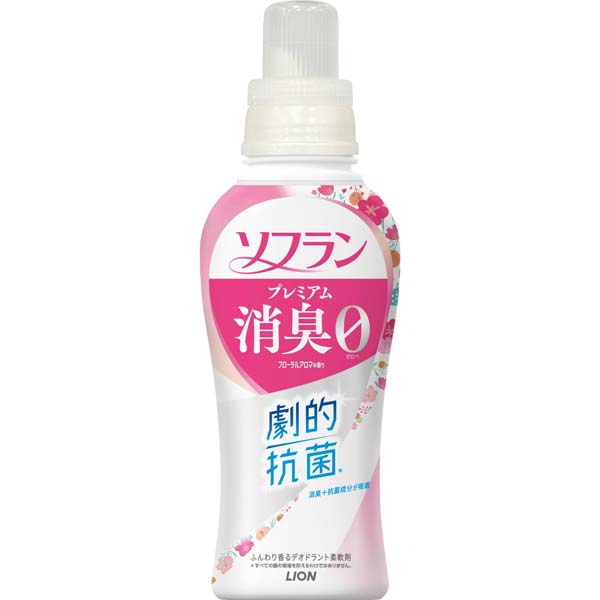 【16個セット】 ライオン ソフラン プレミアム消臭 フローラルアロマの香り 本体 510ml 梅雨 防臭 劇的抗菌 アロマソープ 汗臭 衣類 洗剤 加齢臭 フライング フレッシュグリーン 柔軟剤 部屋干し 生乾き ホワイトハーブ プレミアム 生乾き臭 消臭 日用消耗品