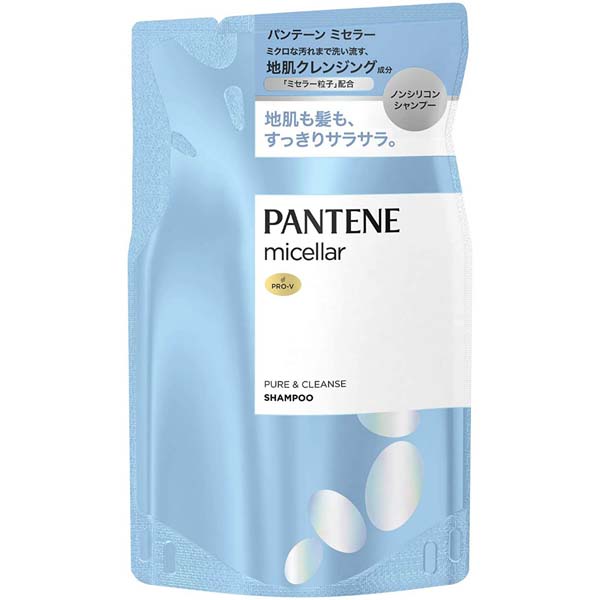 【12個セット】 Ｐ＆Ｇ パンテーン ミセラー ピュア&クレンズ シャンプー 詰替 詰め替え用 詰め替え 詰め換え さらさらタイプ つめかえ 詰替え用 つめかえ用 超特大 パンテーンミセラー ノンシリコン ピーアンドジー ヘアケア 詰替え アットコスメ