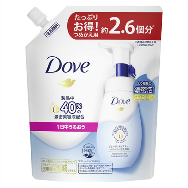 【12個セット】 ダヴ ビューティモイスチャー クリーミー泡洗顔料 つめかえ用 320ml 洗顔・クレンジング
