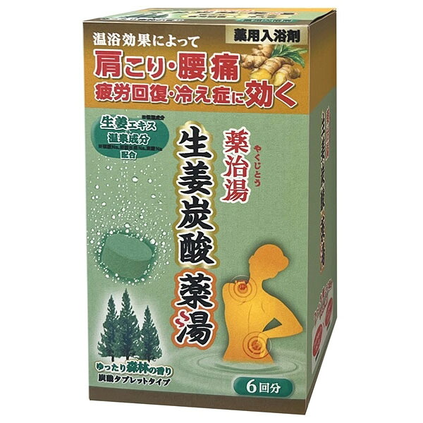 【24個セット】 薬治湯 生姜炭酸薬湯 ゆったり森林の香り ヘルス 入浴剤