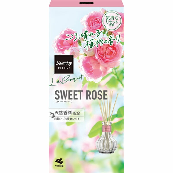 【21個セット】 Sawaday香るStickLaBouquetスウィートローズ 小林製薬 芳香剤・部屋用