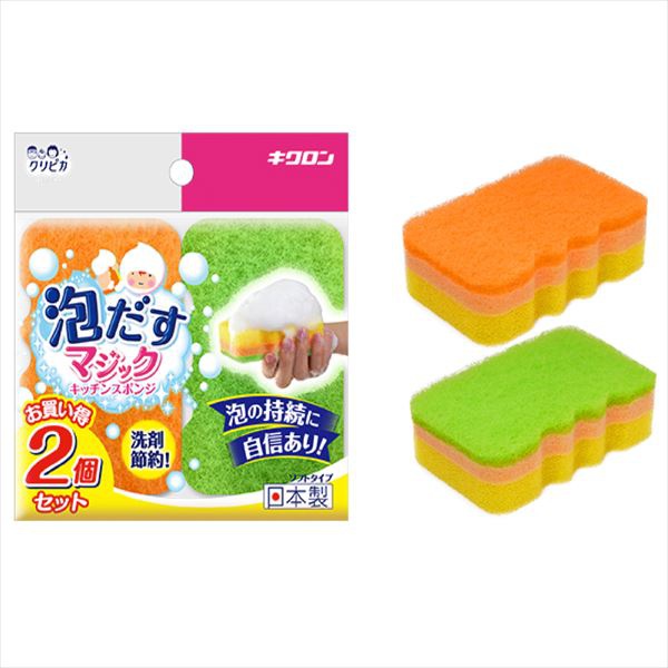 【60個セット】 クリピカ 泡だすスポンジ2P
