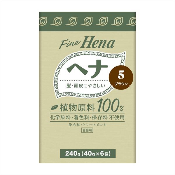 【6個セット】 テンスター ファインヘナ6P ブラウン 40g×6