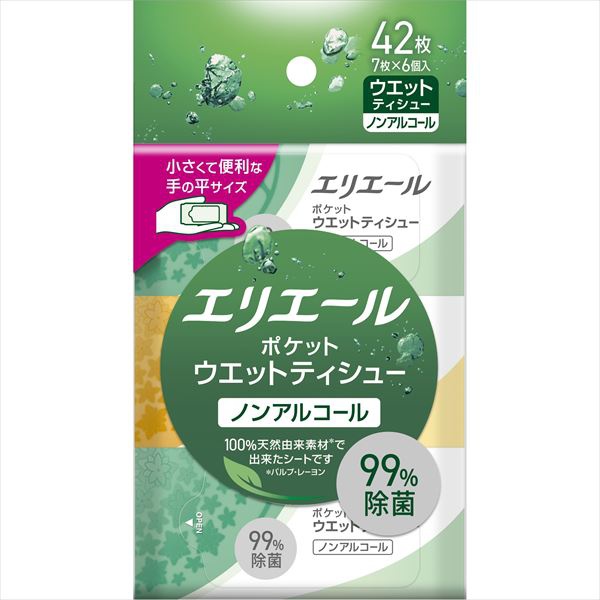 【30個セット】 エリエールポケットウエットノンアルコール7枚×6P