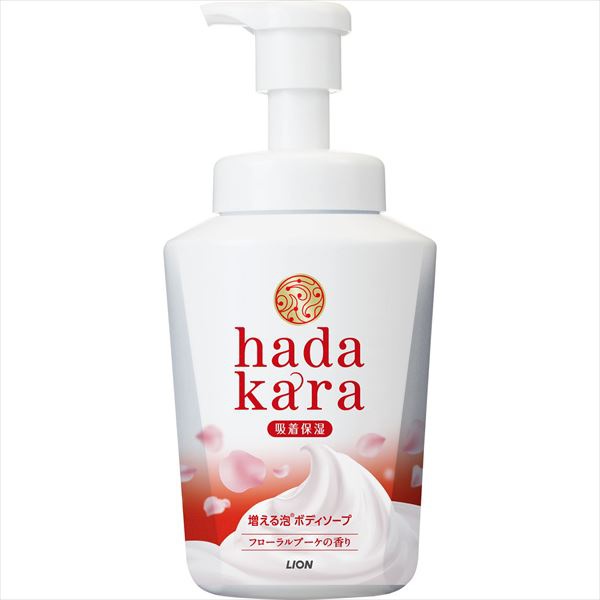 【12個セット】 hadakara(ハダカラ)ボディソープ 泡で出てくるタイプ フローラルブーケの香り 本体