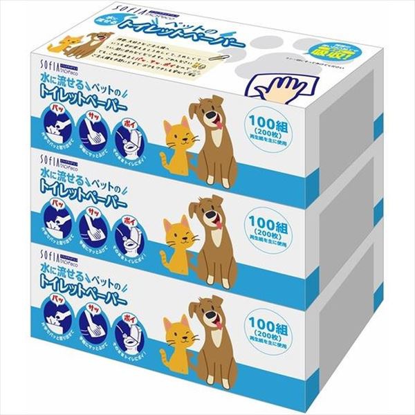 【16個セット】 ソフィアタッチペット用トイレット100X3個