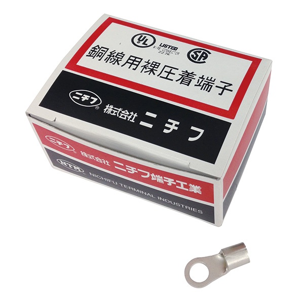 【5個セット】 ニチフ R8-6S 丸型端子 (R8-6S/100個入り)