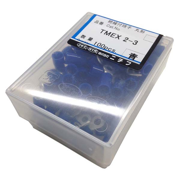 【10個セット】 ニチフ TMEX2-3-BLU 絶縁丸型端子 (TMEX 2-3/100個入り)