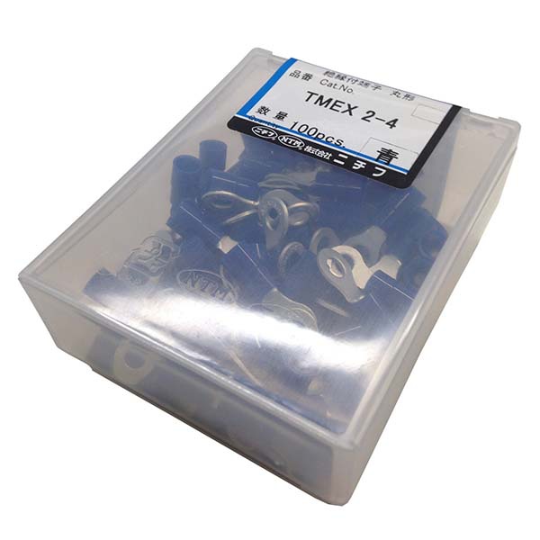 【10個セット】 ニチフ TMEX2-4-BLU 絶縁丸型端子 (TMEX 2-4/100個入り)