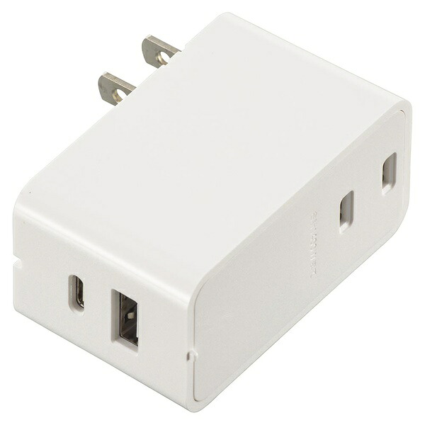 【10個セット】 オーム電機 HS-A1U2PD-24W 増設できるUSBチャージャー (Type-C 急速充電/PD対応20W/AC出力1400Wまで/ホワイト)