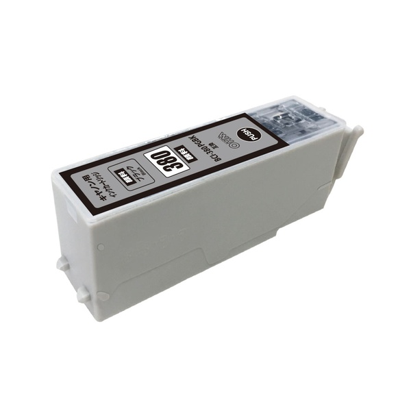 【10個セット】 オーム電機 INK-C380-BK キヤノン BCI-380PGBK互換インク (顔料ブラック)