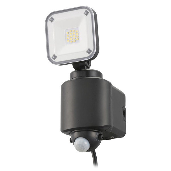 【3個セット】 オーム電機 LS-A160W1 防犯LEDセンサーライト1灯 (1600lm/昼光色/コンセント式/コード長3m/焦電型赤外線センサー/保護等級IP44)