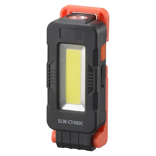 【10個セット】 オーム電機 SLW-CT400C-K LEDマルチライト (USB充電式/調光3モード/COB/400 lm/白色系/連続使用LOW7時間)