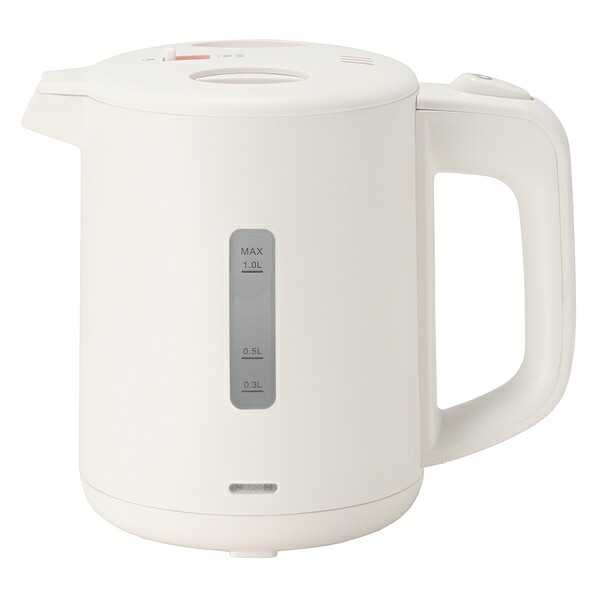 【10個セット】 オーム電機 COK-WS90B-W 電気ケトル (最大容量 1.0L/900W/ホワイト)