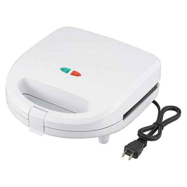 【5個セット】 オーム電機 COK-YH71-W ホットサンドメーカー (食パン8枚・10枚切用/520W/ホワイト) 11,003円