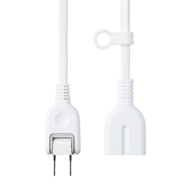 【3個セット】エレコム T-X01-2130WH 延長コード 電源タップ コンセント 3m 2P 1個口 ほこりシャッター 絶縁キャップ スイングプラグ 吊り穴タグ付 125V 15A 1500W テーブルタップ ホワイト 1年保証 高品質