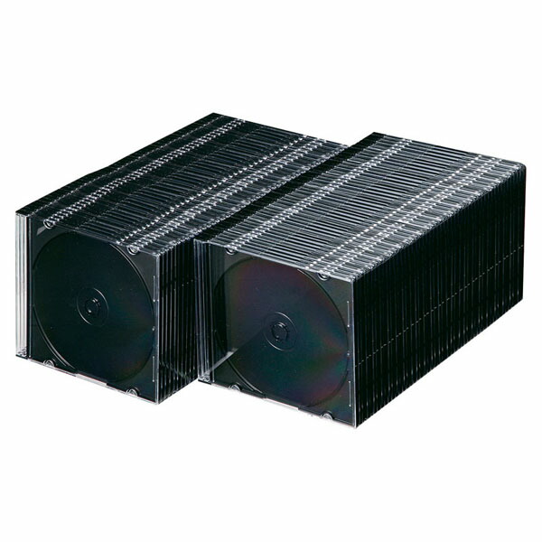 サンワサプライ FCD-PU100MBKN Blu-ray・DVD・CDケース（スリムタイプ・100枚セット・ブラック） アクセサリ メディアケース SANWA SUPPLY 高品質