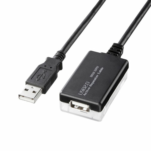 サンワサプライ KB-USB-R212N 12m延長USB2.0アクティブリピーターケーブル ペリフェラル USBコンバータ他 SANWA SUPPLY 高品質