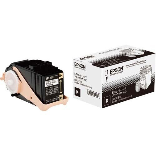 エプソン LPC3T31K EPSON ETカートリッジ(Mサイズ) 6,500ページ LP-M8040シリーズ用 トナー交換 プリント カートリッジ 純正 ブラック 印刷 セイコーエプソン トナーカットリッジ レーザープリンタ パソコン インク トナー 高品質