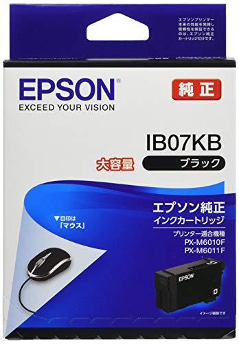 エプソン IB07KB EPSON 純正 インクカートリッジ ブラック 大容量インク カートリッジ 大容量 セイコーエプソン プリンター用 マウス ブラック大容量 パソコン インク トナー 大容量タイプ プリンター 純正品 純正インク 消耗品 インクタンク 周辺機器 高品質