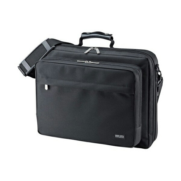 【2個セット】 サンワサプライ ＰＣキャリングバッグ BAG-U54BK2 メンズ シングル 15.6インチワイド A4 ブラック パソコンバッグ ビジネスバッグ ビジネスバック おまとめセット 高品質