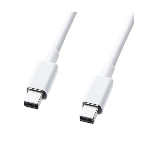 【2個セット】 サンワサプライ ミニDisplayPortケーブル2m KC-DPMM2W おまとめセット 高品質