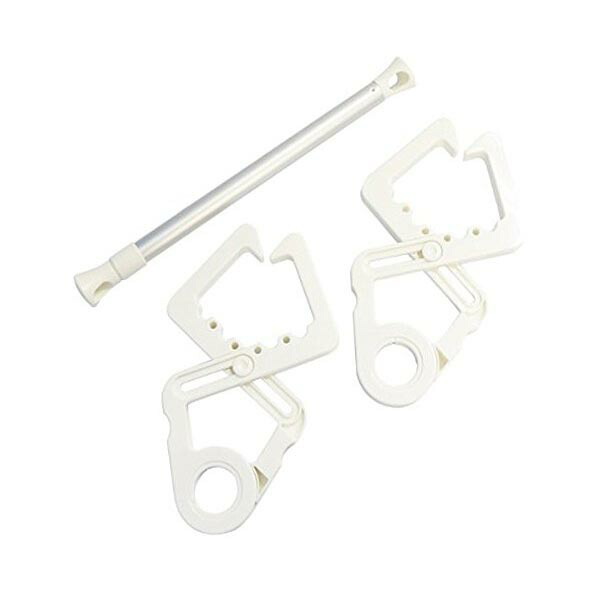【10個セット】 オーエ 洗濯 物干し ハンガー ホワイト 約縦24×横14.2×奥行1.7cm クロスフック ポール付 補助具 部屋干し 2個入 省スペース 室内干し 室内 プレゼント 人気 洗濯用品 新生活 洗濯物干し 物干し竿 引越し 室内用 フック 高品質