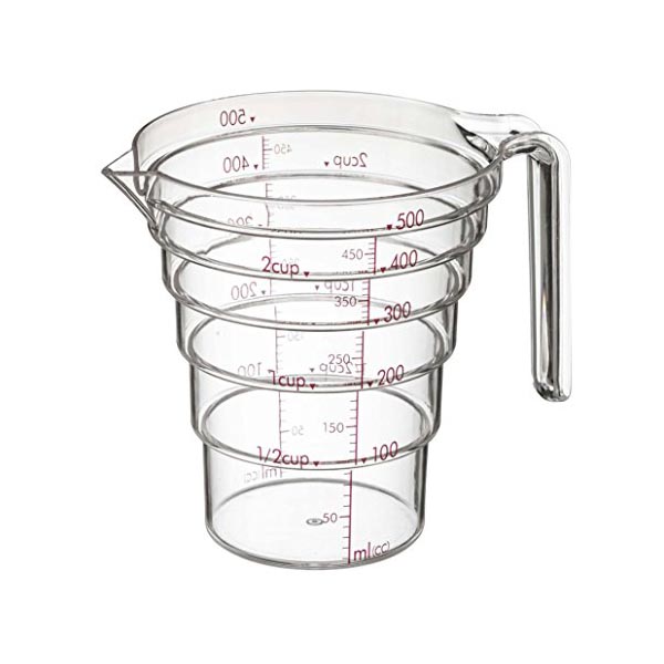 【10個セット】 山崎実業 段々計量カップ 500ML クリア 2698 見やすい 計量 人気 食洗機対応 キッチン 新生活 下ごしらえ 食洗器対応 ダイニング キッチンツール 計量コップ 計量器具 電子レンジ対応 メモリ 台所 調理小物 耐熱 キッチン用品 高品質