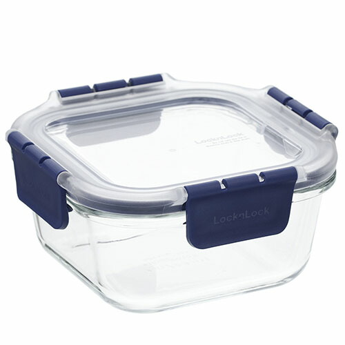 【10個セット】 ベストコ LBG214 ふた付き 耐熱ガラス 保存容器 スクエア 500ml ロック&ロック トップクラス Bestco 整頓 整理 長期保存 キッチン 新生活 密閉容器 ふた ロック 常備菜 キッチン雑貨 ストッカー ストック 人気商品