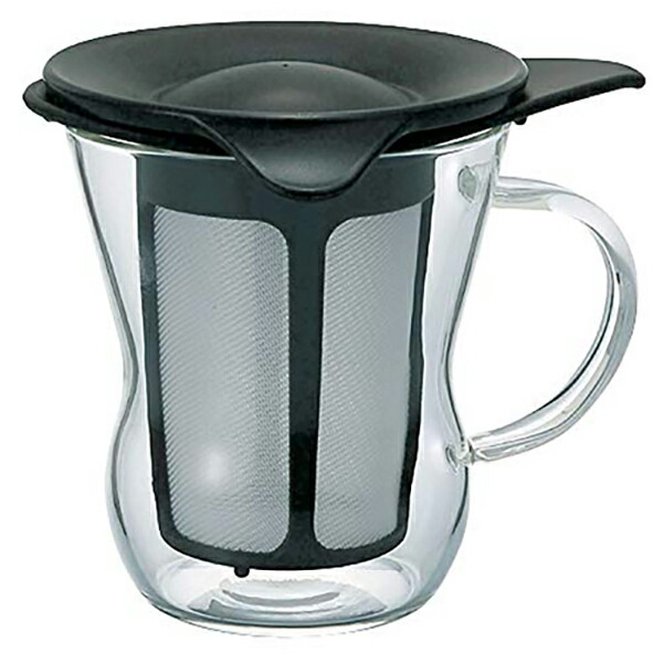 【10個セット】 ハリオ OTM-1B ワンカップティーメーカー 200ml ブラック HARIO 食器 ブランド プレゼント ライフスタイル キッチン 品番 ハリオグラス ダイニング 結婚内祝い ティーポット 茶こし付き 内祝い 日本製 キッチン用品 人気商品