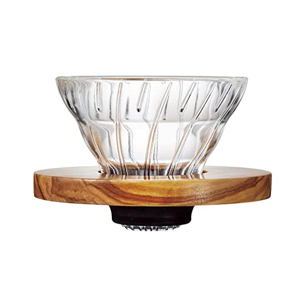 【3個セット】 HARIO ハリオ V60 耐熱ガラス透過 コーヒードリッパー オリーブウッド 01 コーヒードリップ 1~2杯用 VDGR-01-OV 透過ドリッパー プレゼント ライフスタイル キッチン ダイニング お祝い 誕生日 インテリア 生活 人気商品