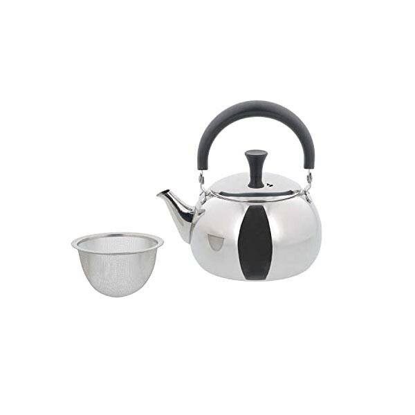 【10個セット】 ベストコ ティーポット 急須 ステンレス製 茶こし付き トップハンドル 1.0L 大容量 ミラー仕上げ NQ-0024 ルテ ステンレスポット 茶器 ストレーナー ポット ティーサーバー やかん ステンレス 紅茶 人気商品