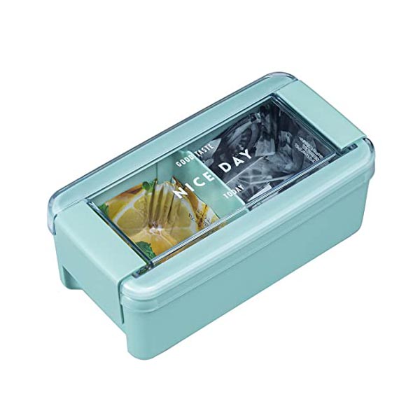 【10個セット】 岩崎工業 イージーケア ランチボックス 1段 レンジ対応 食洗機対応 ミント 520ml 幅16.1×奥行8.4×高さ6.4cm B-1487 MT 抗菌 女性 一段 男性 弁当箱 キッチン 中学生 お洒落 女子 かわいい 高校生 高品質