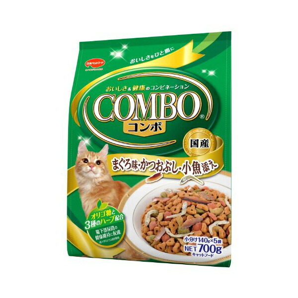【12個セット】 日本ペットフード コンボキャット フード キャット まぐろ味・かつお節・小魚添え 猫 700g 中粒 ネコ アダルト 小型品種 日本ペット ドライフード マグロ味 キャットフード 猫用フード 猫フード 総合栄養食 ペット用品 猫下部尿路の健康維持 厳選素材