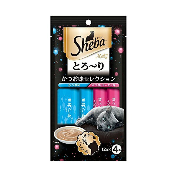【24個セット】 シーバ とろーり メルティ かつお味セレクション 12g×4 袋 キャット フード 猫 ネコ ねこ キャット catニャンちゃん 厳選素材