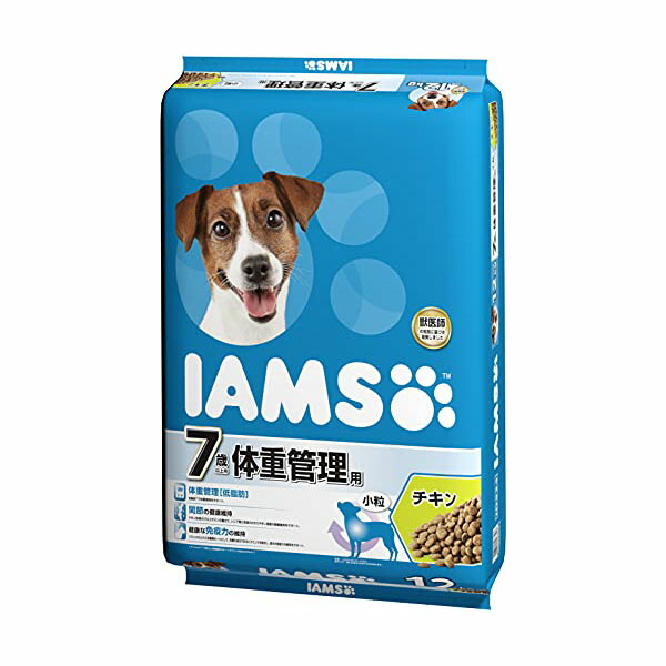 マースジャパンリミテッド アイムス IAMS ドッグフード 7歳以上用 体重管理用 小粒 シニア犬用 12kg チキン イヌ シニア ドライフード ダイエット マースジャパン 総合栄養食 高齢犬用 マース 正規品 ドッグ 厳選素材 価格は1個のお値段です