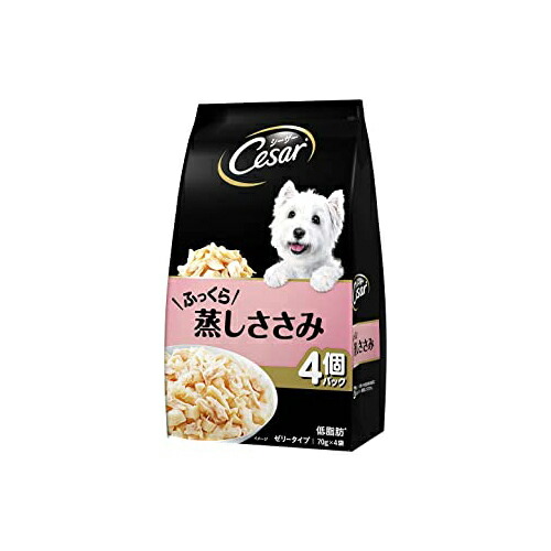 【12個セット】 マースジャパンリミテッド マースジャパン シーザー蒸しささみ 70g×4袋 チキン パテ アダルト ふっくら蒸しささみ ごろっと蒸しささみ ダイエット 犬用フード ゼリータイプ ドッグフード 蒸しささみ ウェットフード 犬用品 ジャパン マース 厳選素材